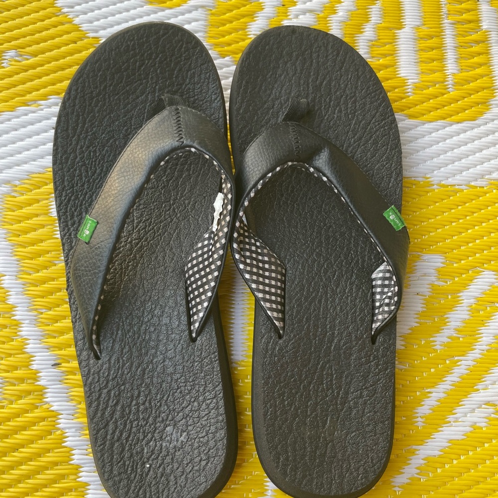 Sanuk Womens Yoga Mat Flip Flops Size 9